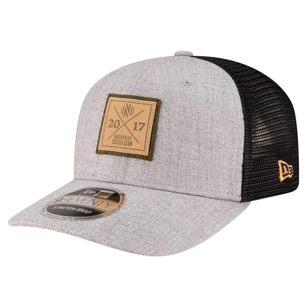 men8217s nashville sc new era heather gray 9seventy coolera stretch-snap adjustable hat | San Jose Earthquakes Hats, Jerseys & MLS Apparel