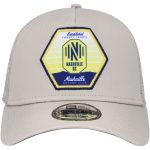 men8217s nashville sc new era khaki established patch 9forty a-frame trucker adjustable hat | San Jose Earthquakes Hats, Jerseys & MLS Apparel