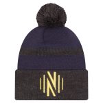 men8217s nashville sc new era navy 2025 kickoff cuffed knit hat with pom | San Jose Earthquakes Hats, Jerseys & MLS Apparel