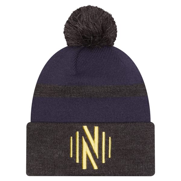 men8217s nashville sc new era navy 2025 kickoff cuffed knit hat with pom | San Jose Earthquakes Hats, Jerseys & MLS Apparel