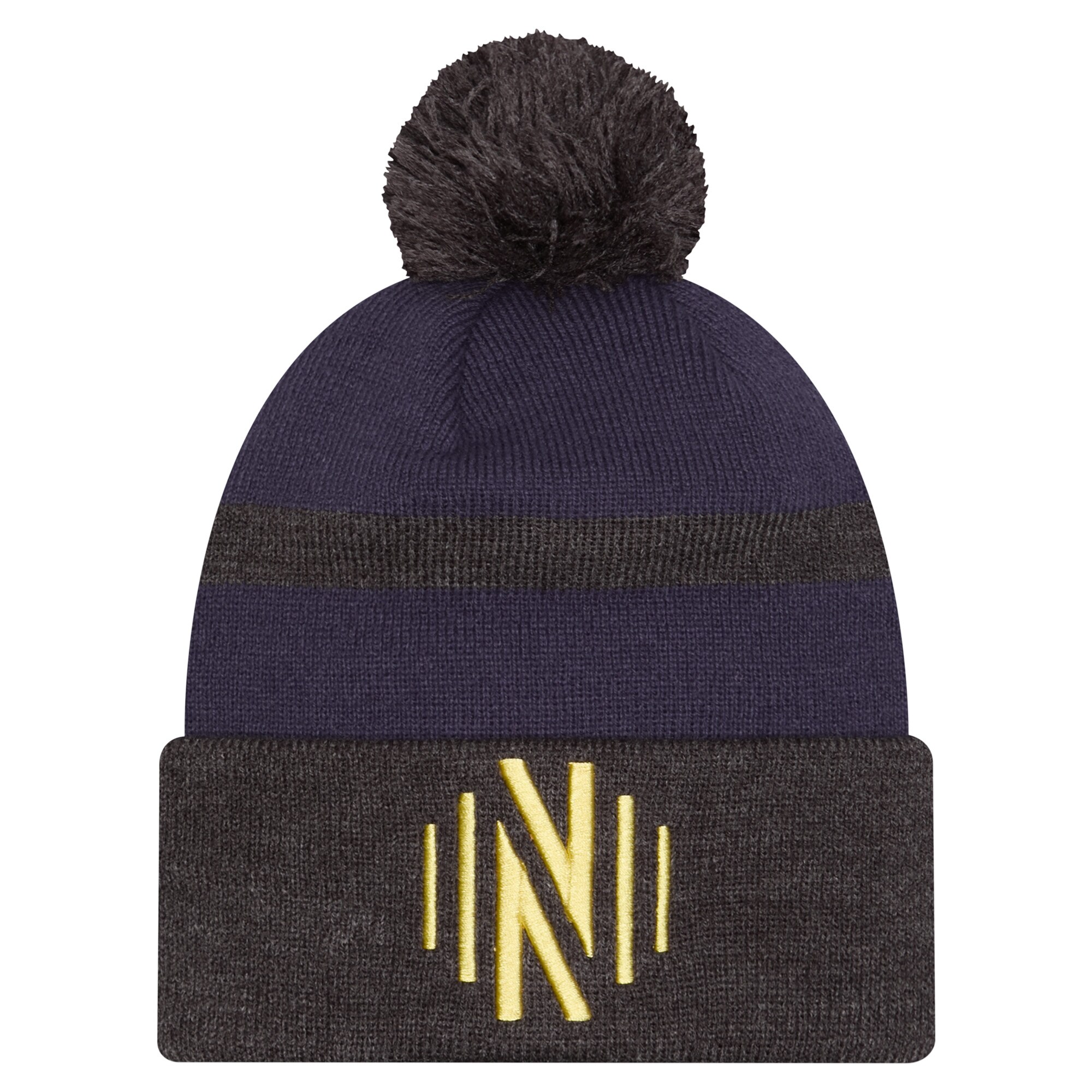 men8217s nashville sc new era navy 2025 kickoff cuffed knit hat with pom | San Jose Earthquakes Hats, Jerseys & MLS Apparel