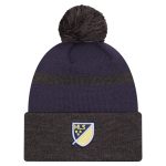 men8217s nashville sc new era navy 2025 kickoff cuffed knit hat with pom | San Jose Earthquakes Hats, Jerseys & MLS Apparel