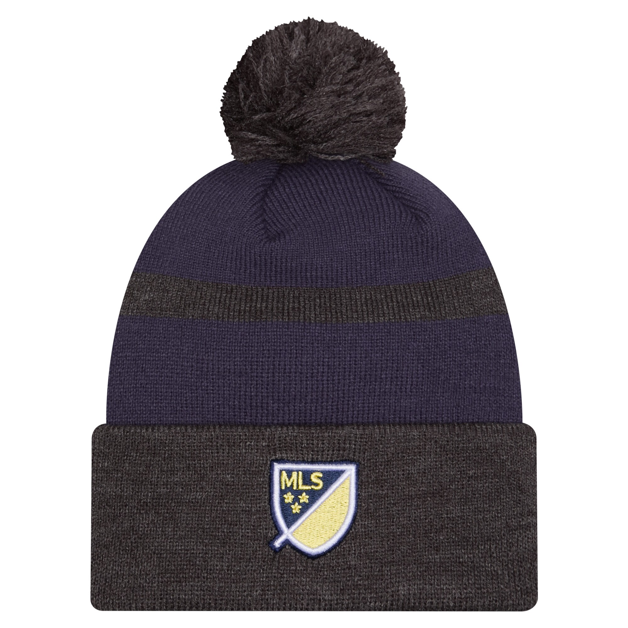 men8217s nashville sc new era navy 2025 kickoff cuffed knit hat with pom | San Jose Earthquakes Hats, Jerseys & MLS Apparel