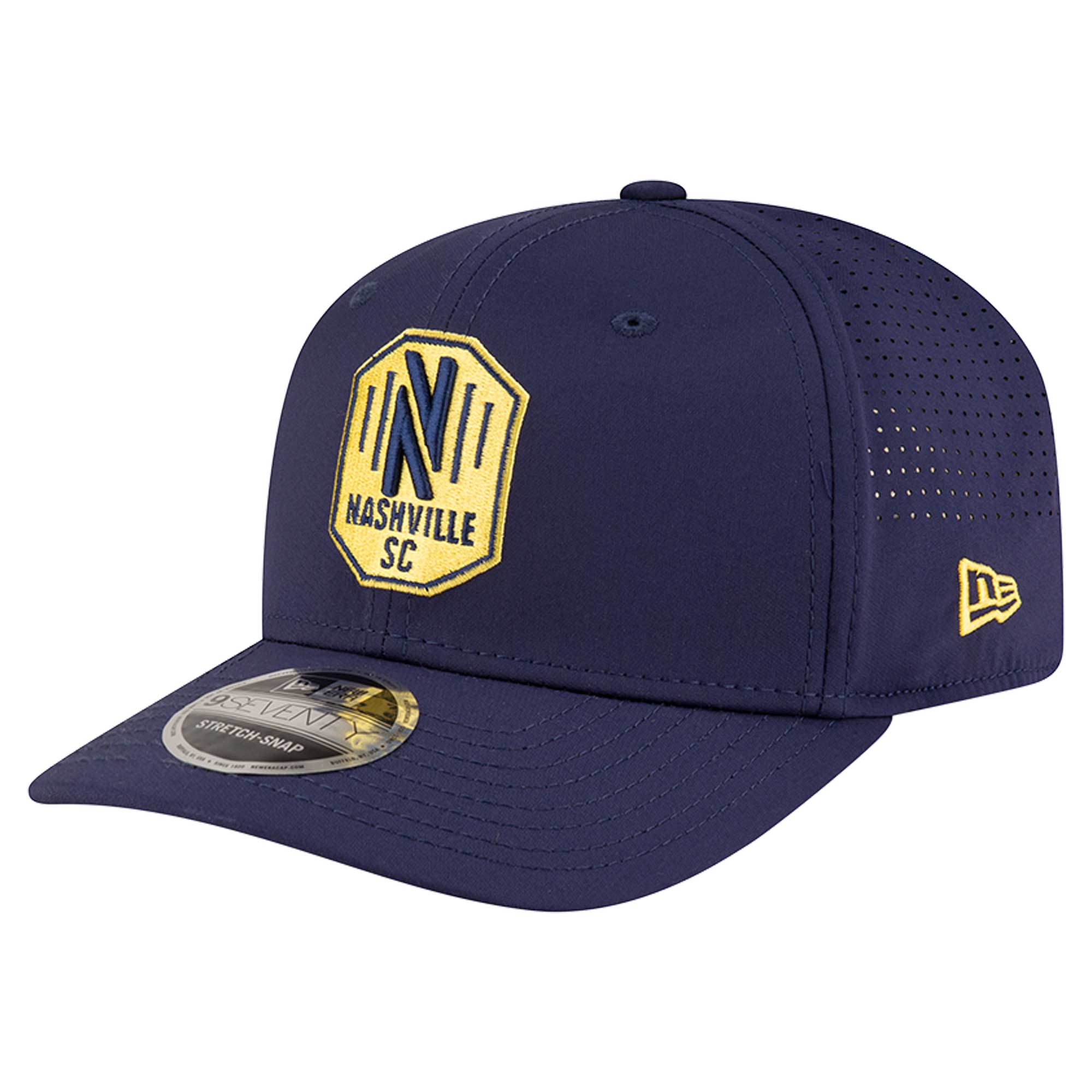 men8217s nashville sc new era navy 9seventy coolera stretch-snap adjustable hat | San Jose Earthquakes Hats, Jerseys & MLS Apparel