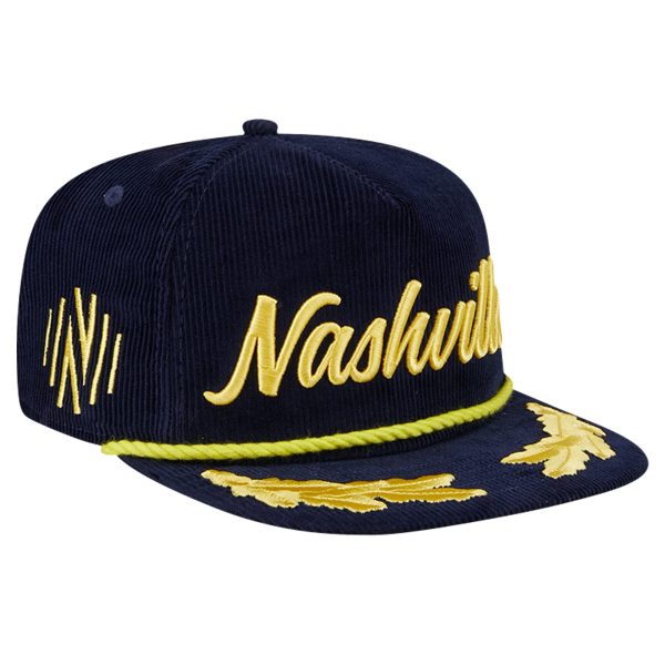 men8217s nashville sc new era navy scrambled eggs corduroy golfer snapback hat | San Jose Earthquakes Hats, Jerseys & MLS Apparel