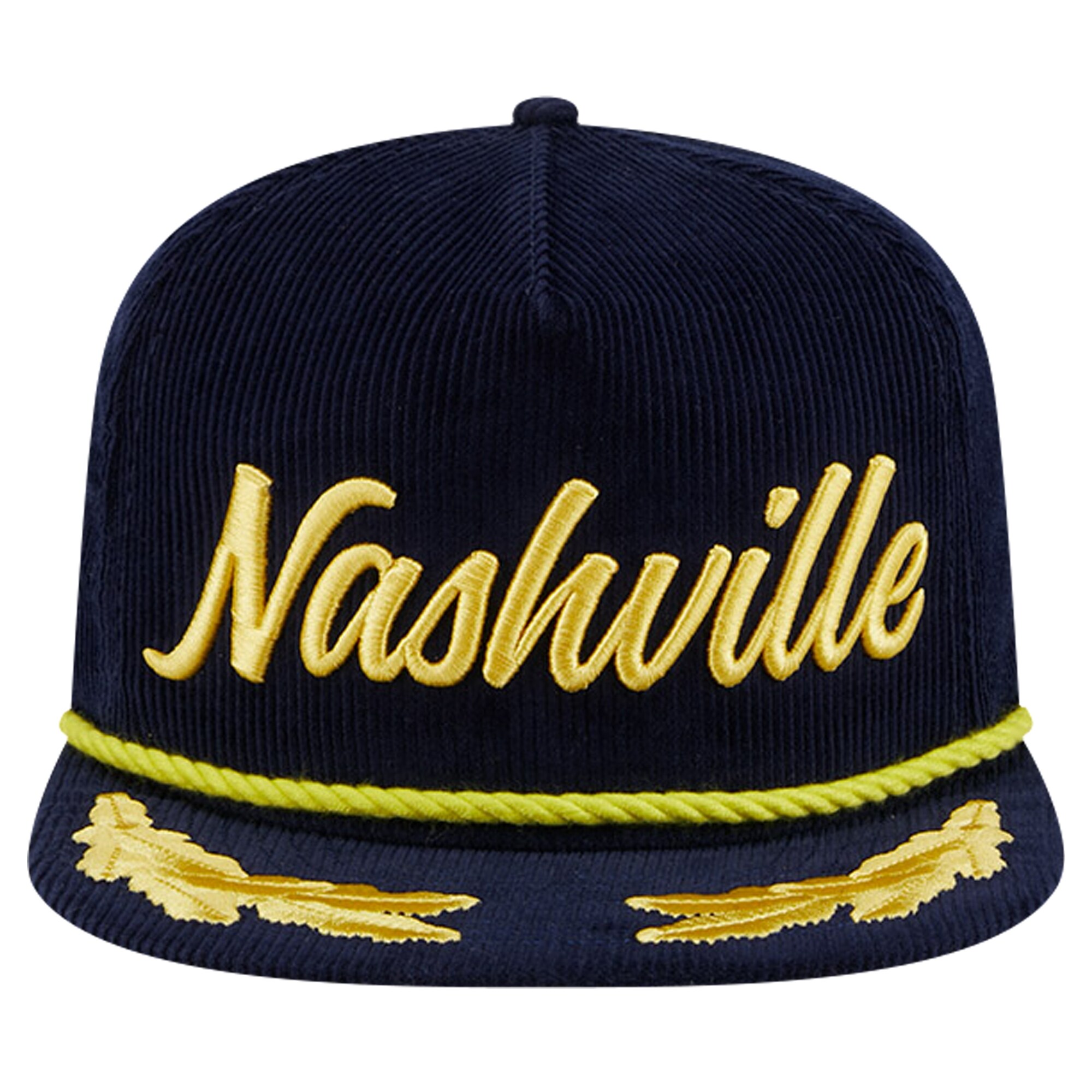 men8217s nashville sc new era navy scrambled eggs corduroy golfer snapback hat | San Jose Earthquakes Hats, Jerseys & MLS Apparel