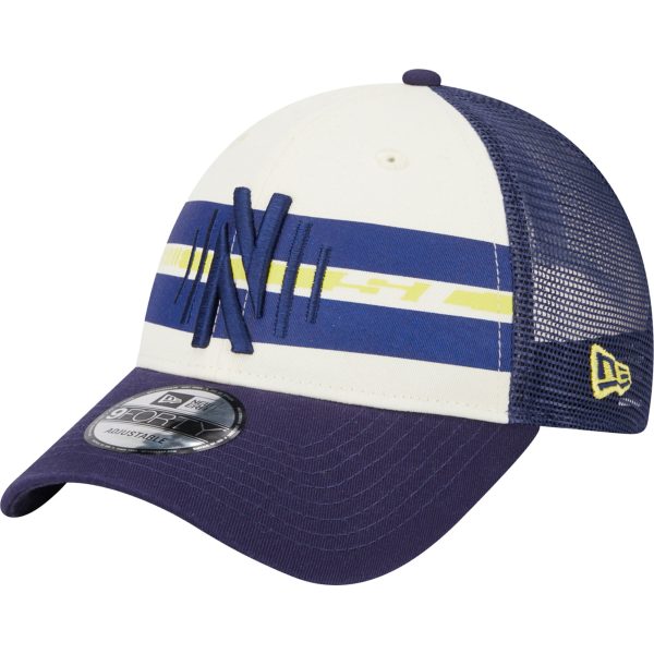 men8217s nashville sc new era whitenavy team stripes 9forty trucker snapback hat | San Jose Earthquakes Hats, Jerseys & MLS Apparel