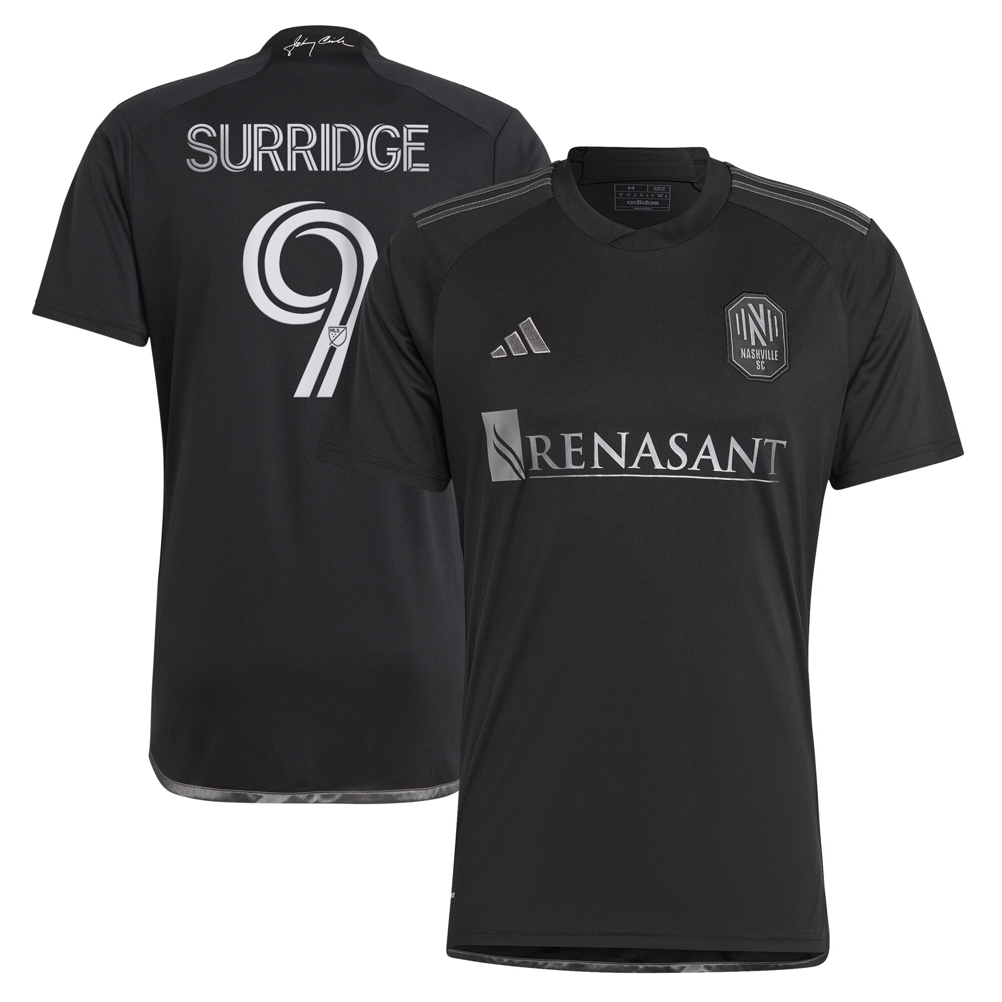 men8217s nashville sc sam surridge adidas black 2023 man in black kit replica player jersey | San Jose Earthquakes Hats, Jerseys & MLS Apparel