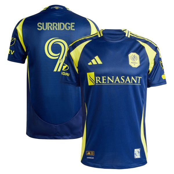 men8217s nashville sc sam surridge adidas navy 2025 the heart of nashville kit authentic player jersey | San Jose Earthquakes Hats, Jerseys & MLS Apparel
