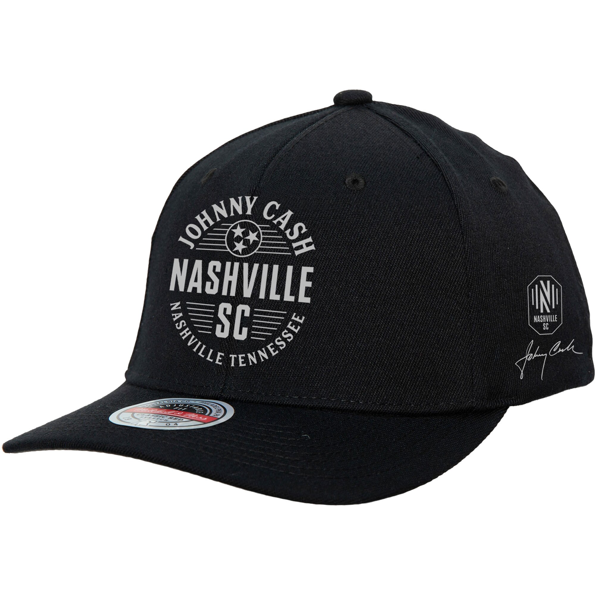 men8217s nashville sc x johnny cash mitchell amp ness black adjustable hat | San Jose Earthquakes Hats, Jerseys & MLS Apparel