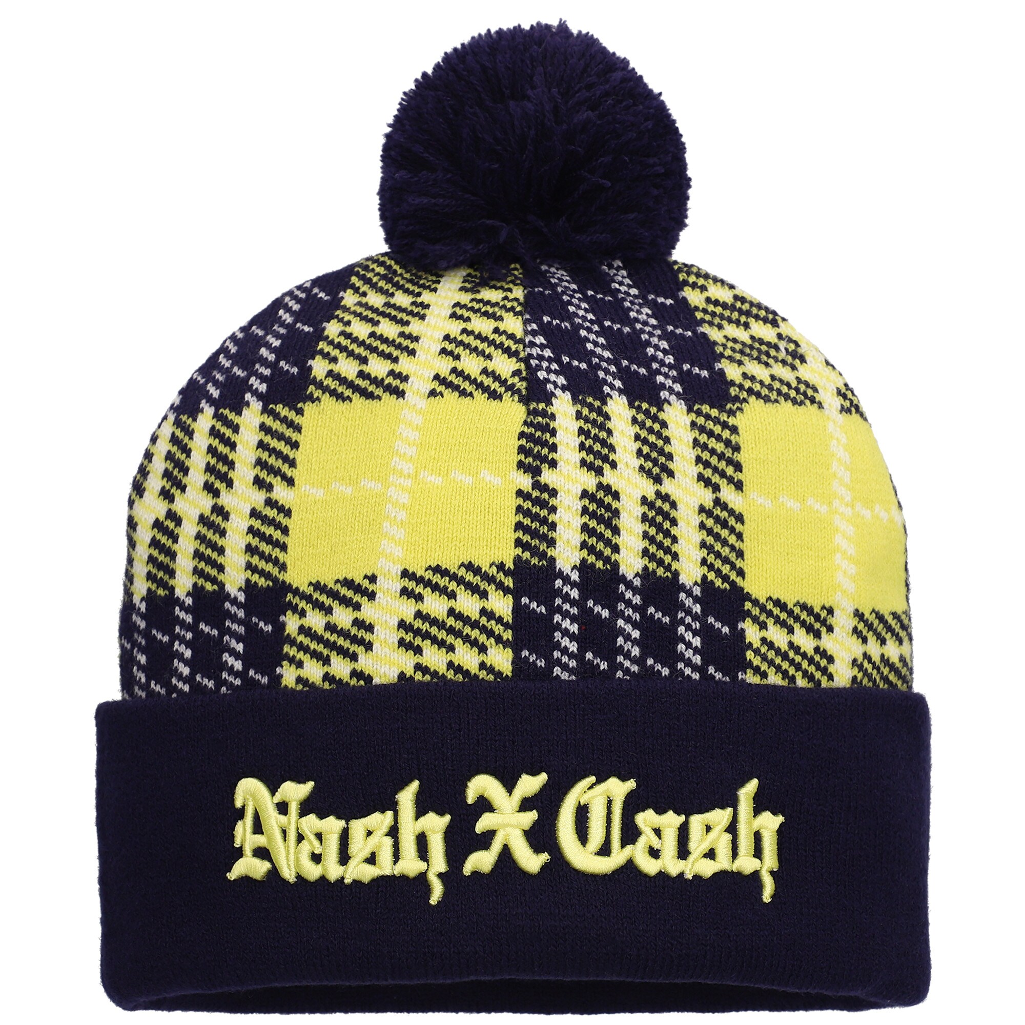 men8217s nashville sc x johnny cash mitchell amp ness navy cuffed knit hat with pom | San Jose Earthquakes Hats, Jerseys & MLS Apparel