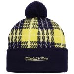 men8217s nashville sc x johnny cash mitchell amp ness navy cuffed knit hat with pom | San Jose Earthquakes Hats, Jerseys & MLS Apparel