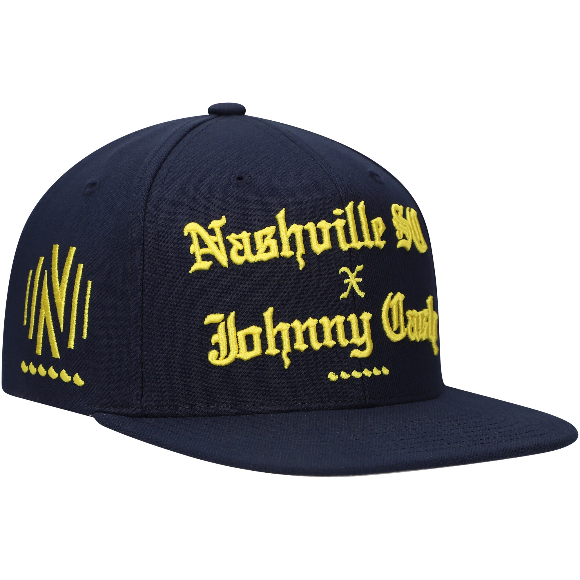 men8217s nashville sc x johnny cash mitchell amp ness navy snapback adjustable hat | San Jose Earthquakes Hats, Jerseys & MLS Apparel