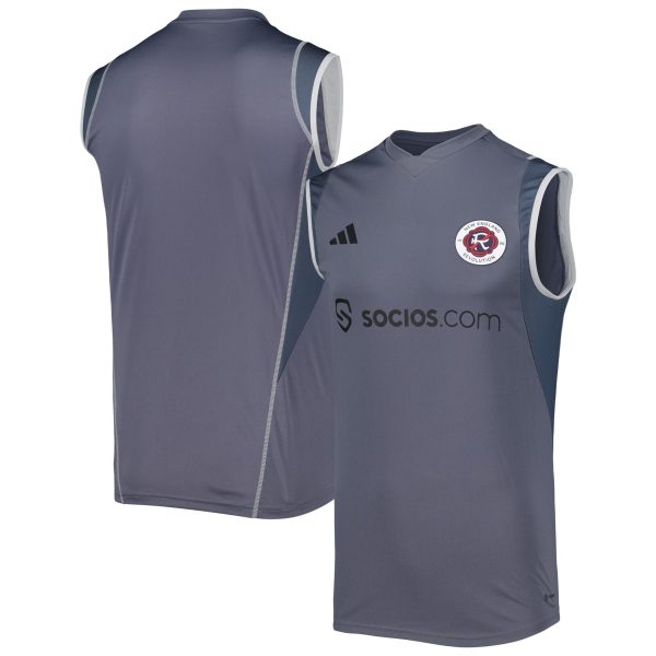 men8217s new england revolution adidas gray 2023 on-field sleeveless training jersey | San Jose Earthquakes Hats, Jerseys & MLS Apparel