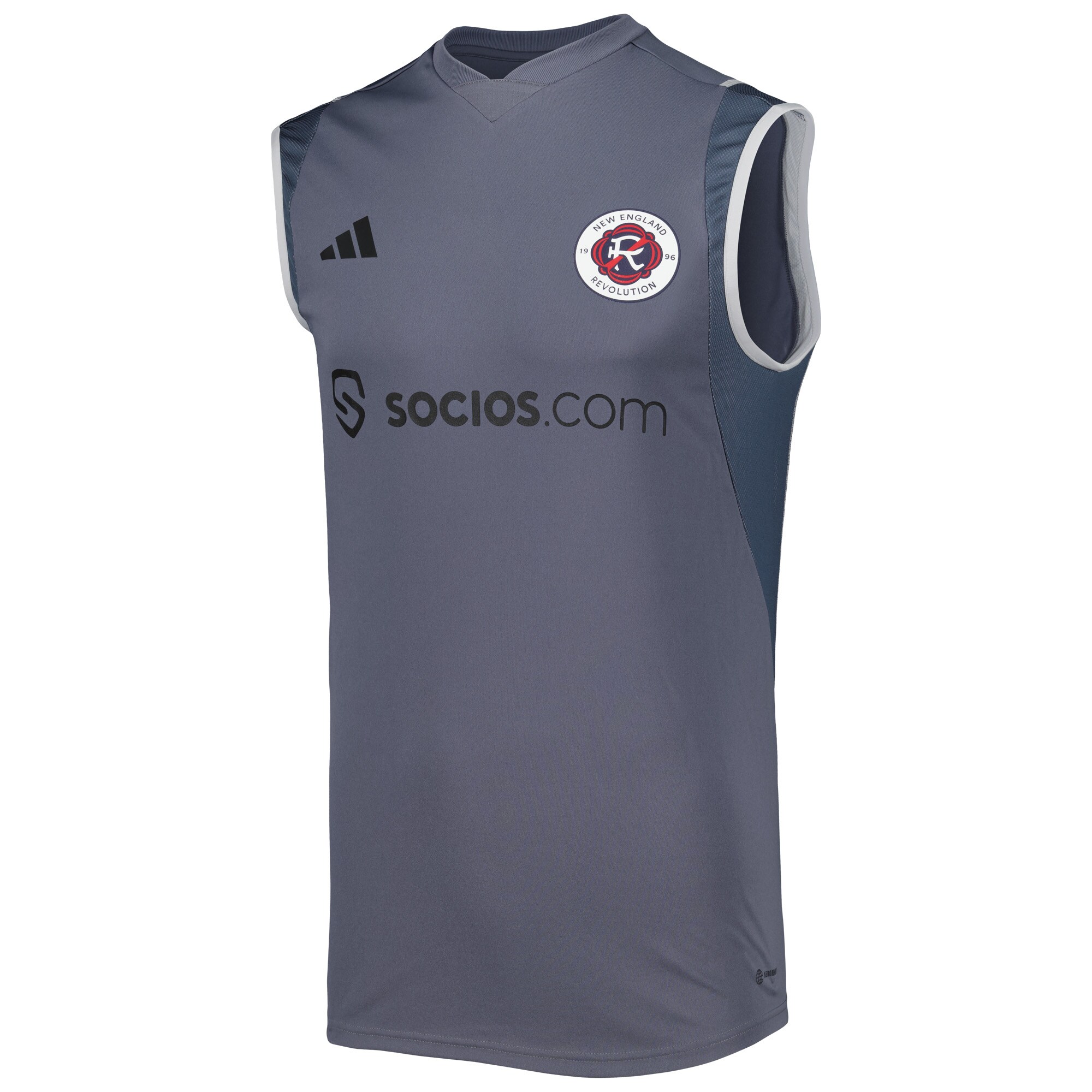 men8217s new england revolution adidas gray 2023 on-field sleeveless training jersey | San Jose Earthquakes Hats, Jerseys & MLS Apparel