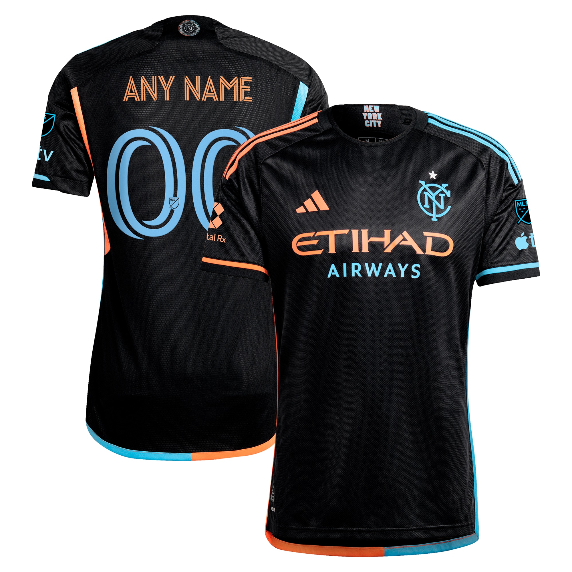 men8217s new york city fc adidas black 2024 247 kit authentic custom jersey | San Jose Earthquakes Hats, Jerseys & MLS Apparel