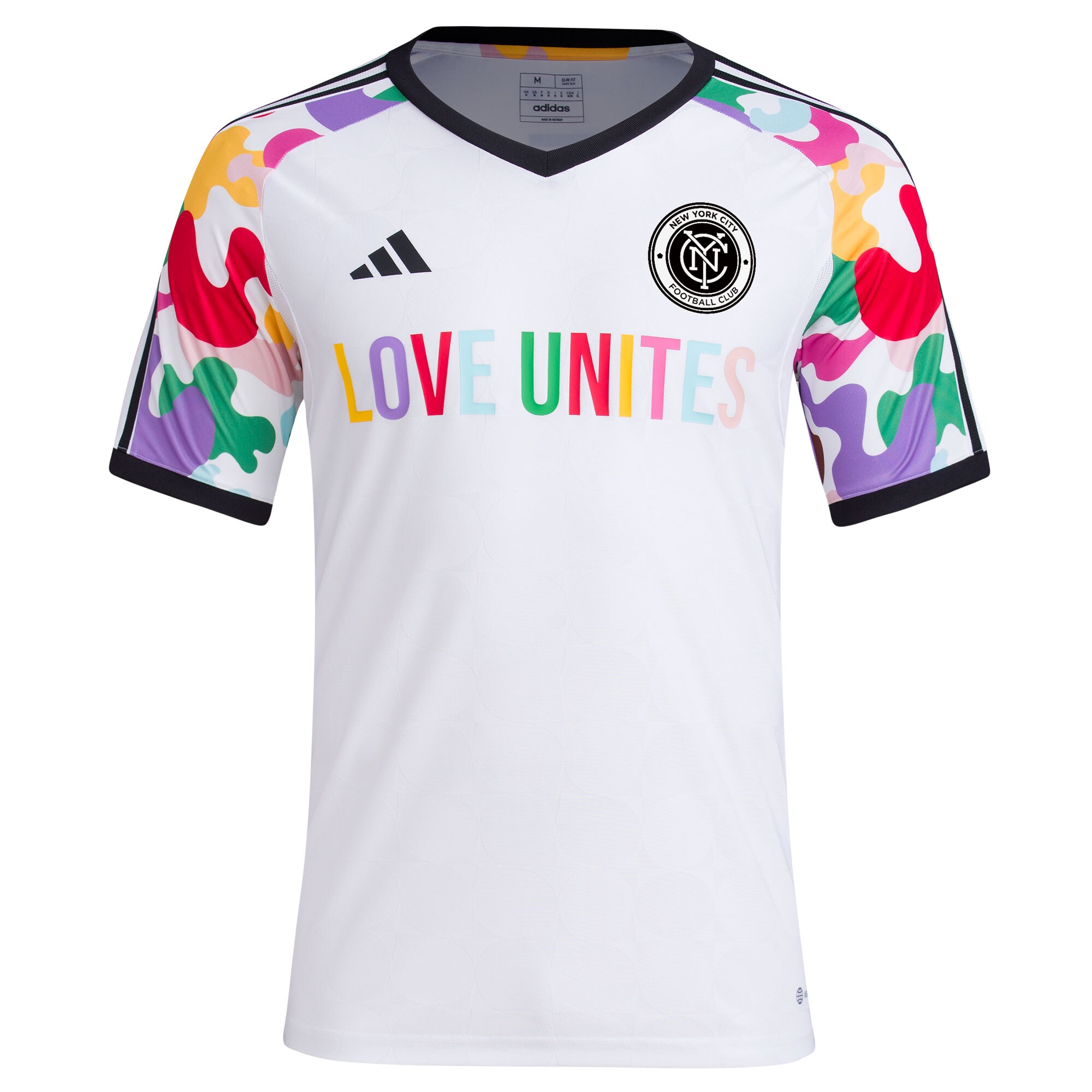 men8217s new york city fc adidas white 2023 pride pre-match top | San Jose Earthquakes Hats, Jerseys & MLS Apparel