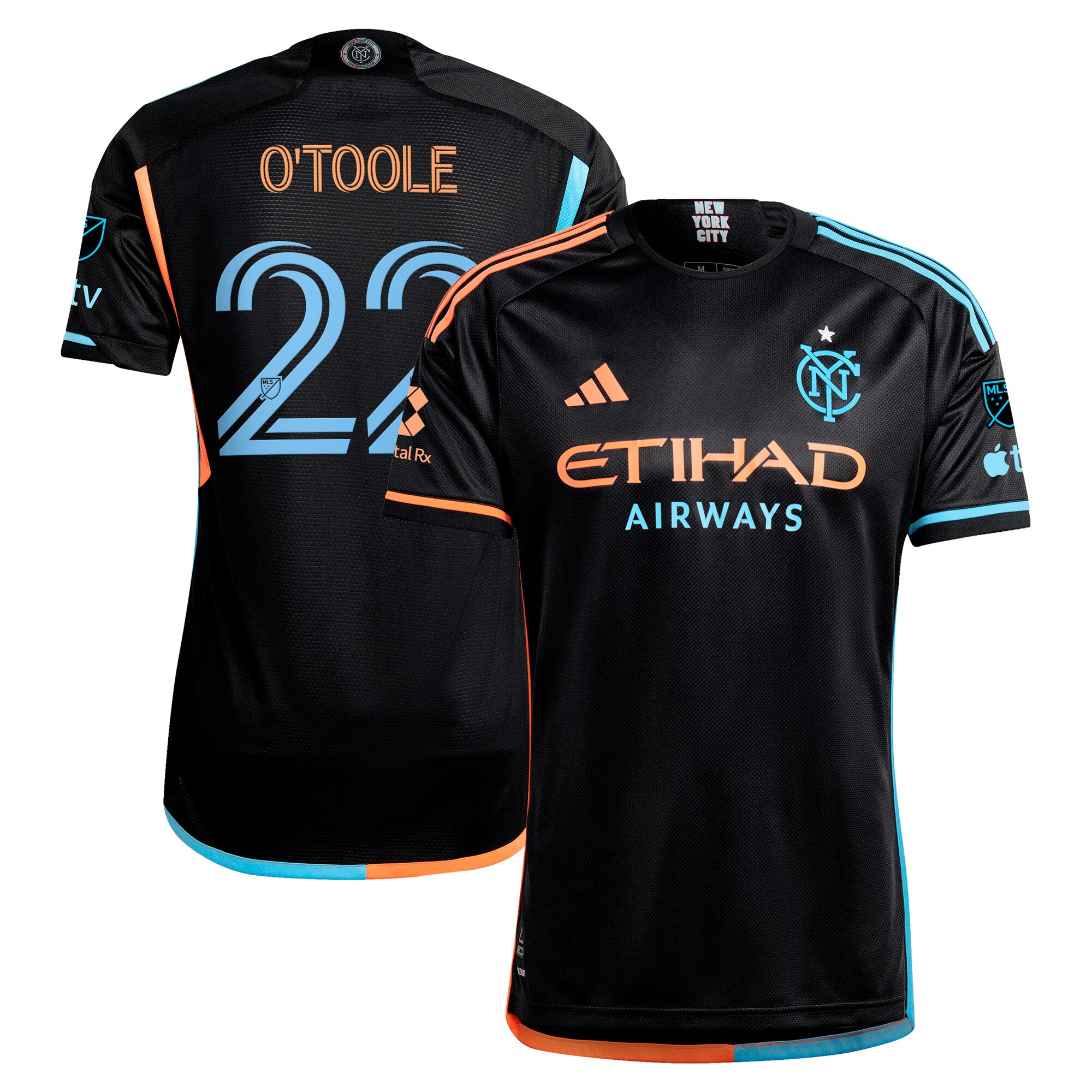 men8217s new york city fc kevin o8217toole adidas black 2024 247 kit authentic player jersey | San Jose Earthquakes Hats, Jerseys & MLS Apparel