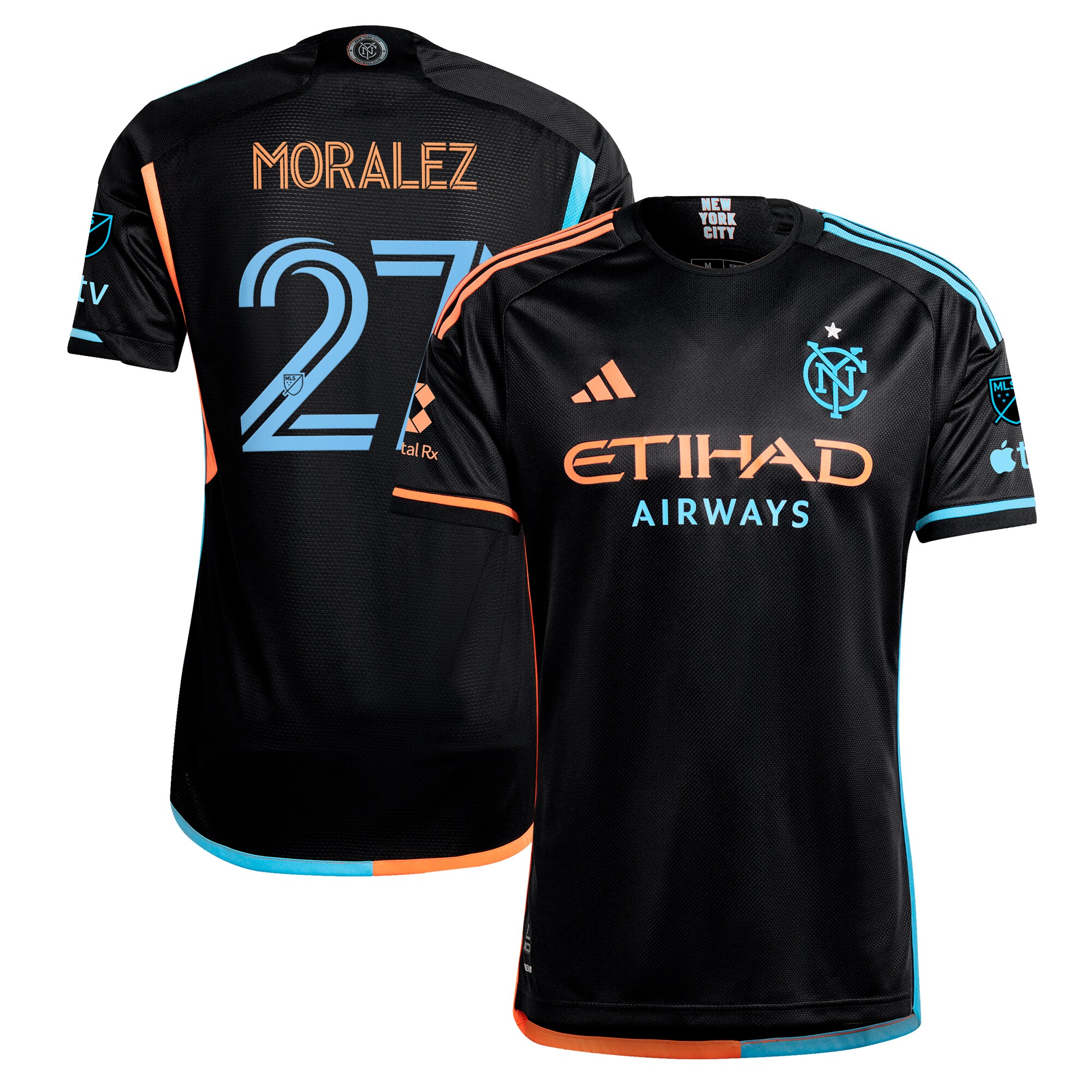 men8217s new york city fc maximiliano moralez adidas black 2024 247 kit authentic player jersey | San Jose Earthquakes Hats, Jerseys & MLS Apparel