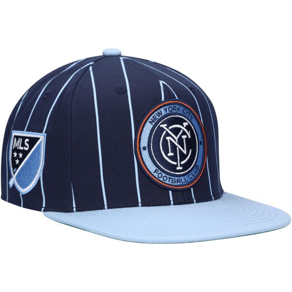 men8217s new york city fc mitchell amp ness navy team pin snapback hat | San Jose Earthquakes Hats, Jerseys & MLS Apparel