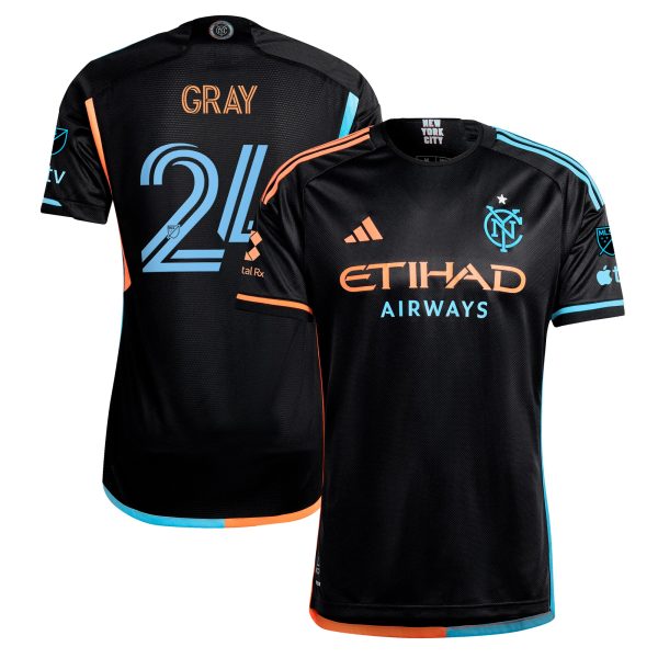 men8217s new york city fc tayvon gray adidas black 2024 247 kit authentic player jersey | San Jose Earthquakes Hats, Jerseys & MLS Apparel