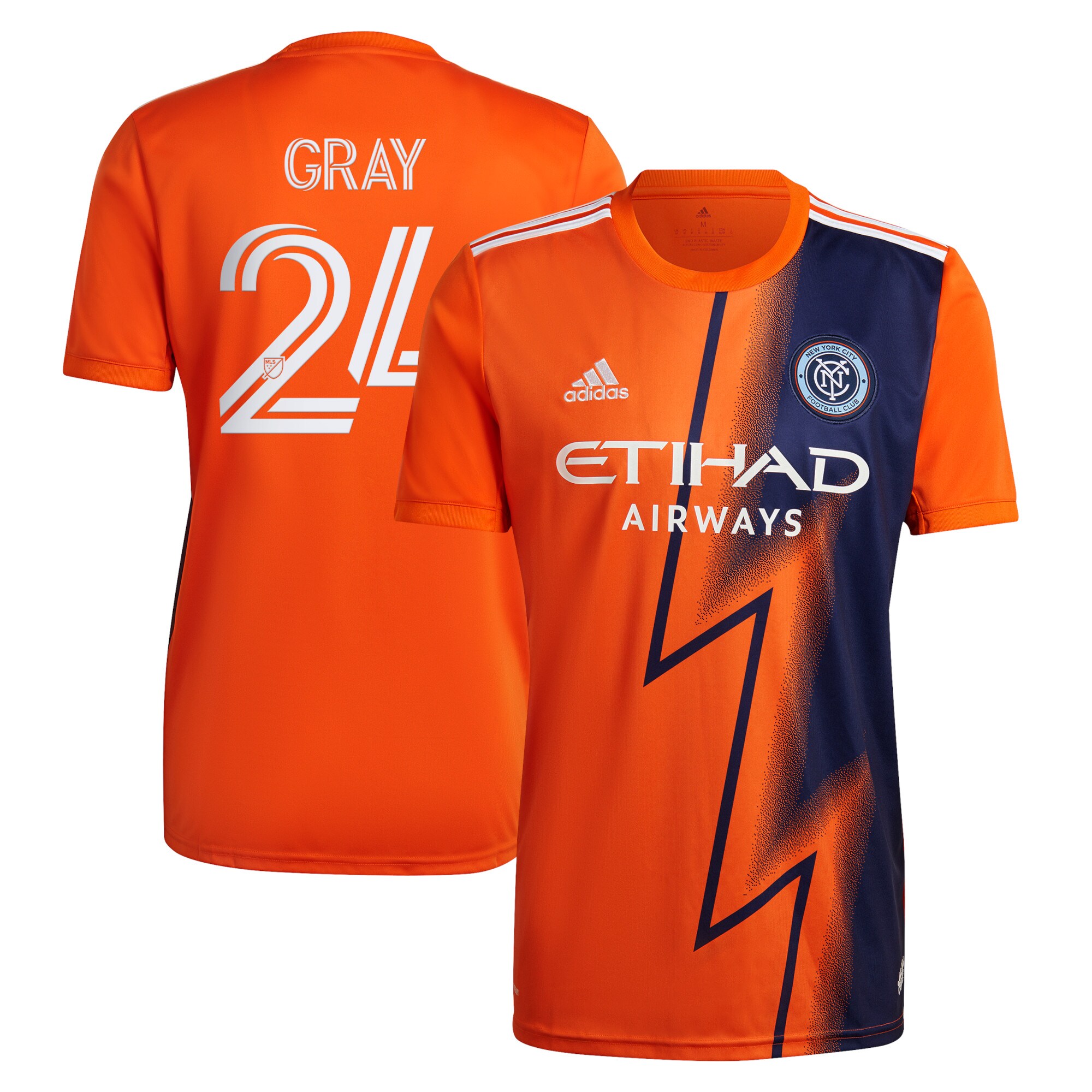 men8217s new york city fc tayvon gray adidas orange 2022 the volt kit replica player jersey | San Jose Earthquakes Hats, Jerseys & MLS Apparel