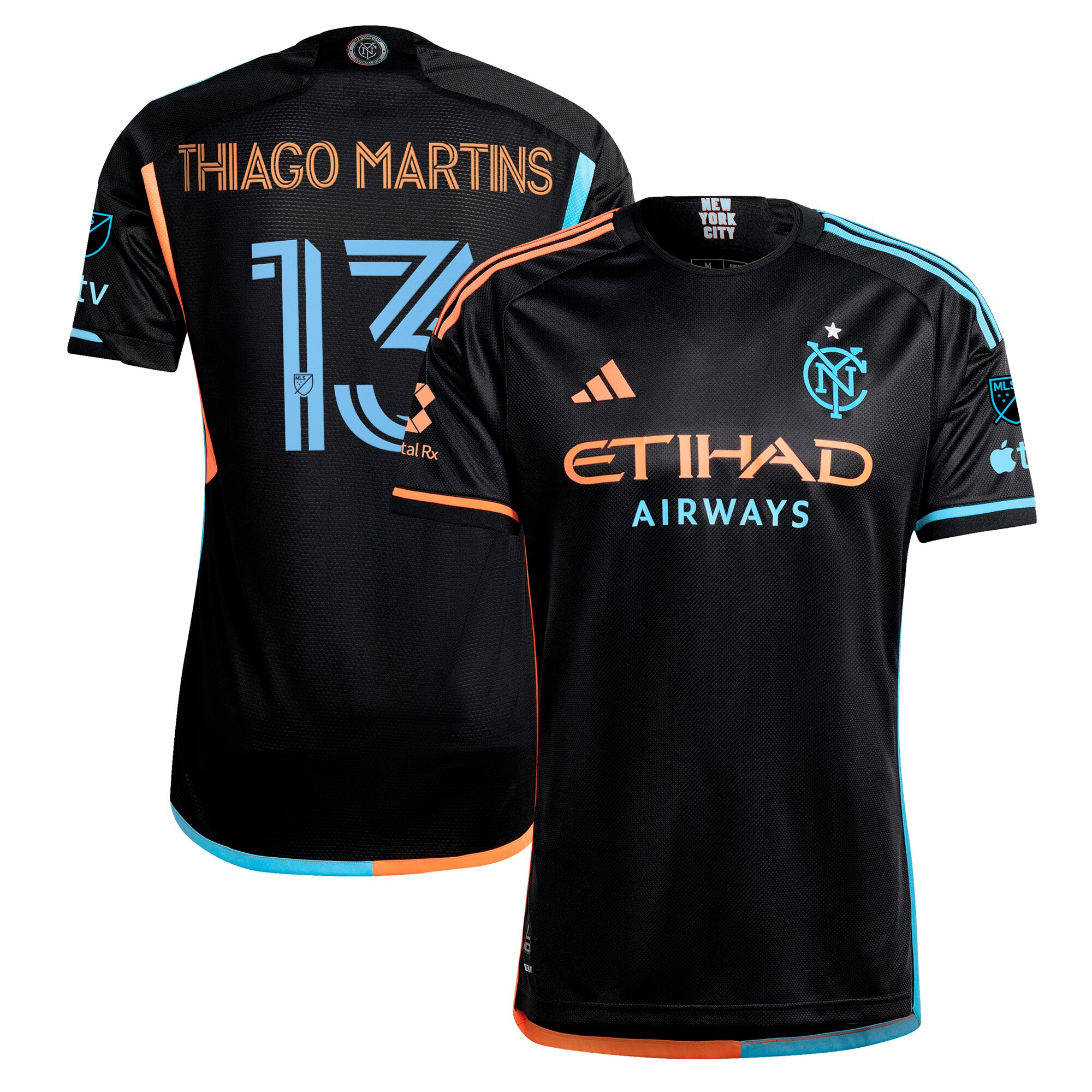 men8217s new york city fc thiago martins adidas black 2024 247 kit authentic player jersey | San Jose Earthquakes Hats, Jerseys & MLS Apparel