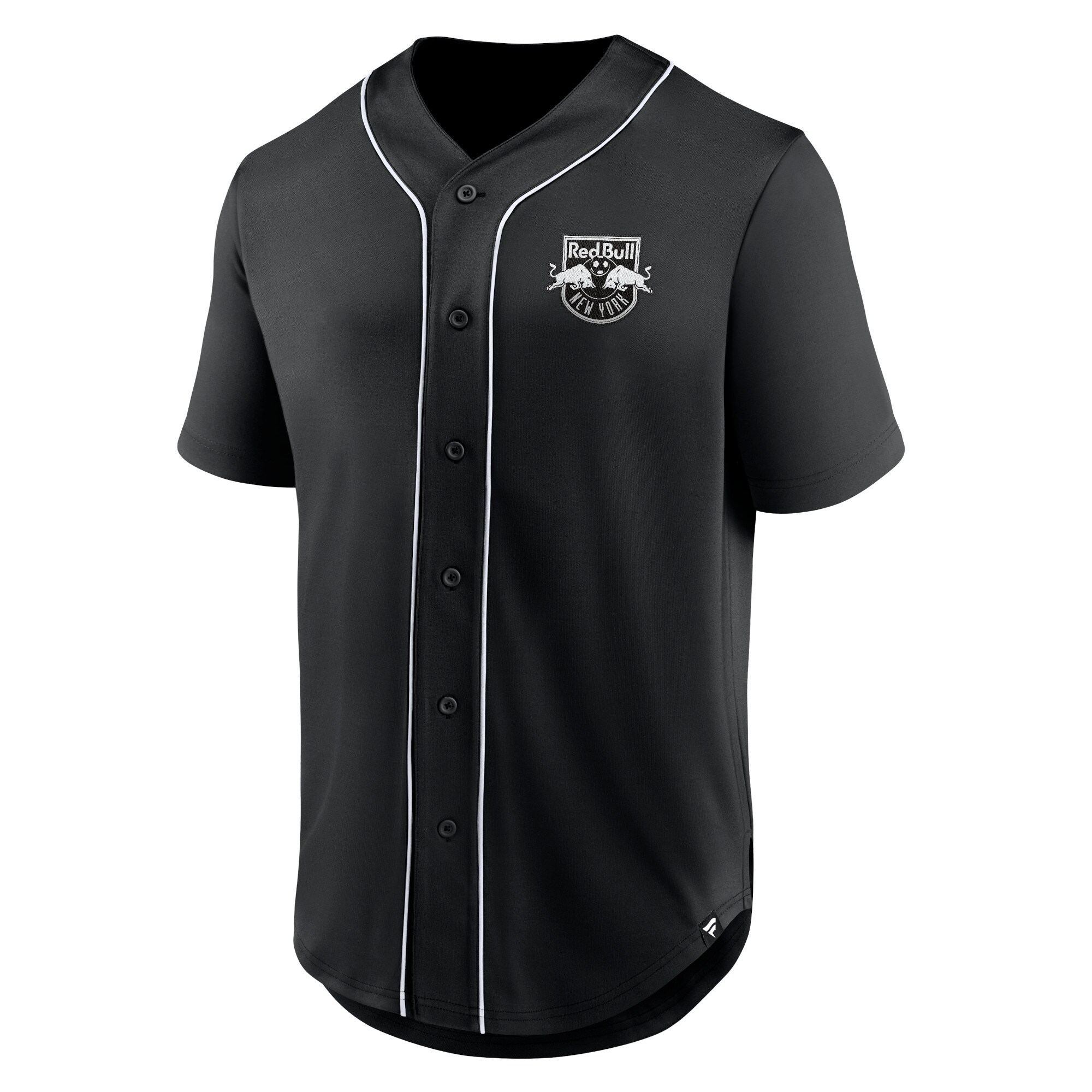 men8217s new york red bulls fanatics black third period fashion baseball button-up jersey | San Jose Earthquakes Hats, Jerseys & MLS Apparel