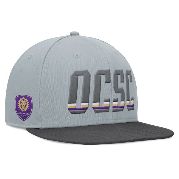 men8217s orlando city sc fanatics gray smoke snapback hat | San Jose Earthquakes Hats, Jerseys & MLS Apparel