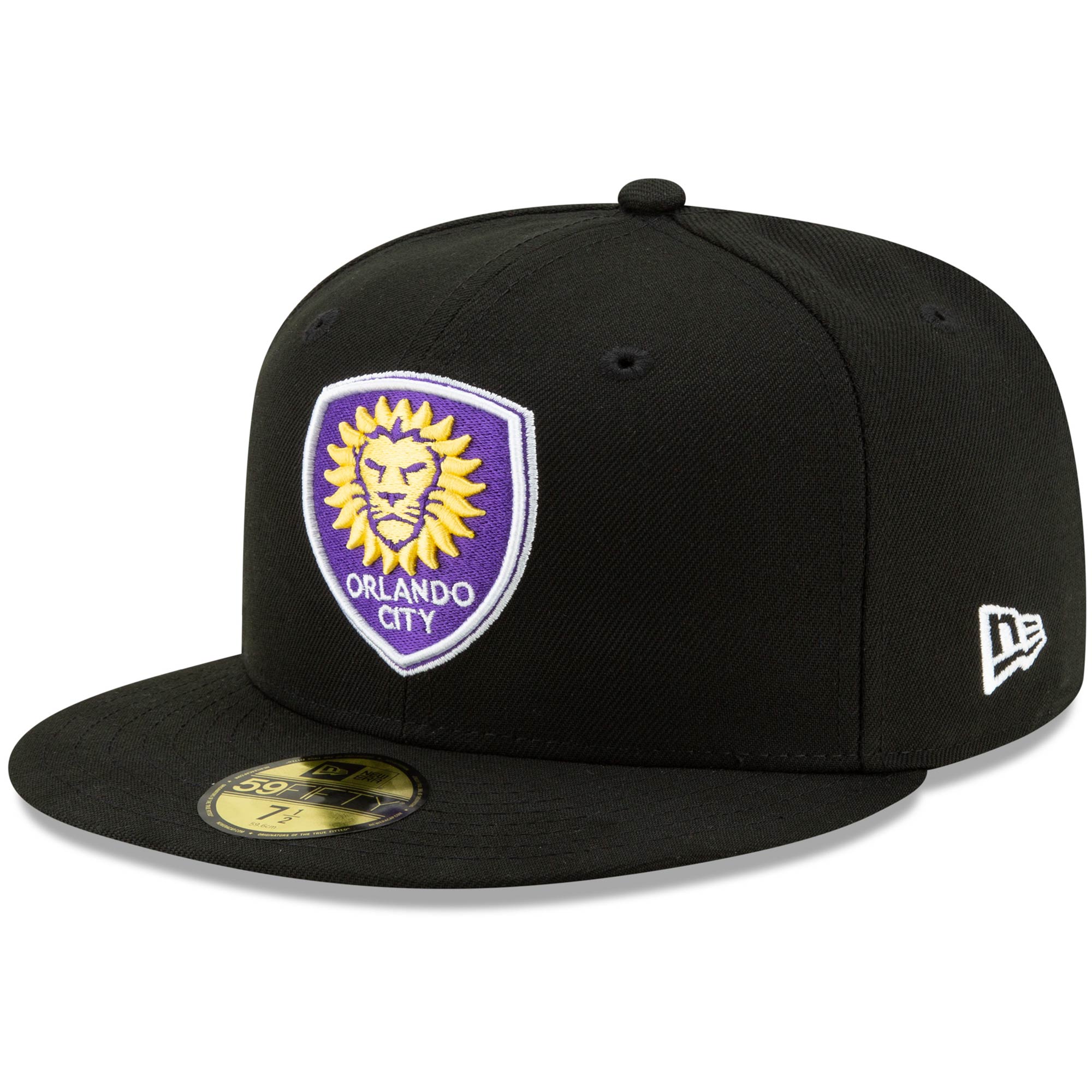 men8217s orlando city sc new era black primary logo 59fifty fitted hat | San Jose Earthquakes Hats, Jerseys & MLS Apparel