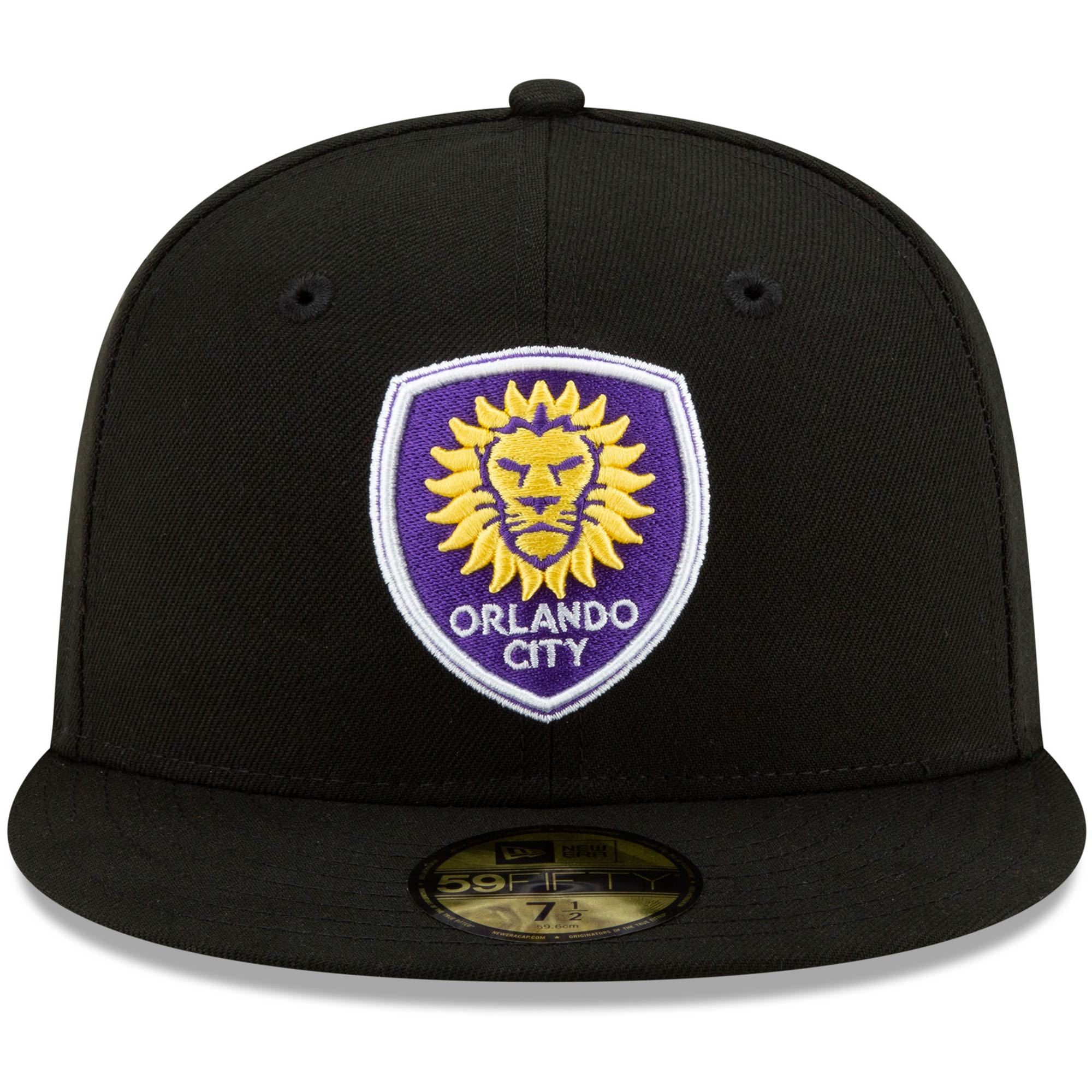 men8217s orlando city sc new era black primary logo 59fifty fitted hat | San Jose Earthquakes Hats, Jerseys & MLS Apparel