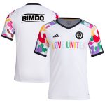 men8217s philadelphia union adidas white 2023 pride pre-match top | San Jose Earthquakes Hats, Jerseys & MLS Apparel