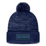 men8217s philadelphia union fanatics heather navy low key cuffed knit hat with pom | San Jose Earthquakes Hats, Jerseys & MLS Apparel
