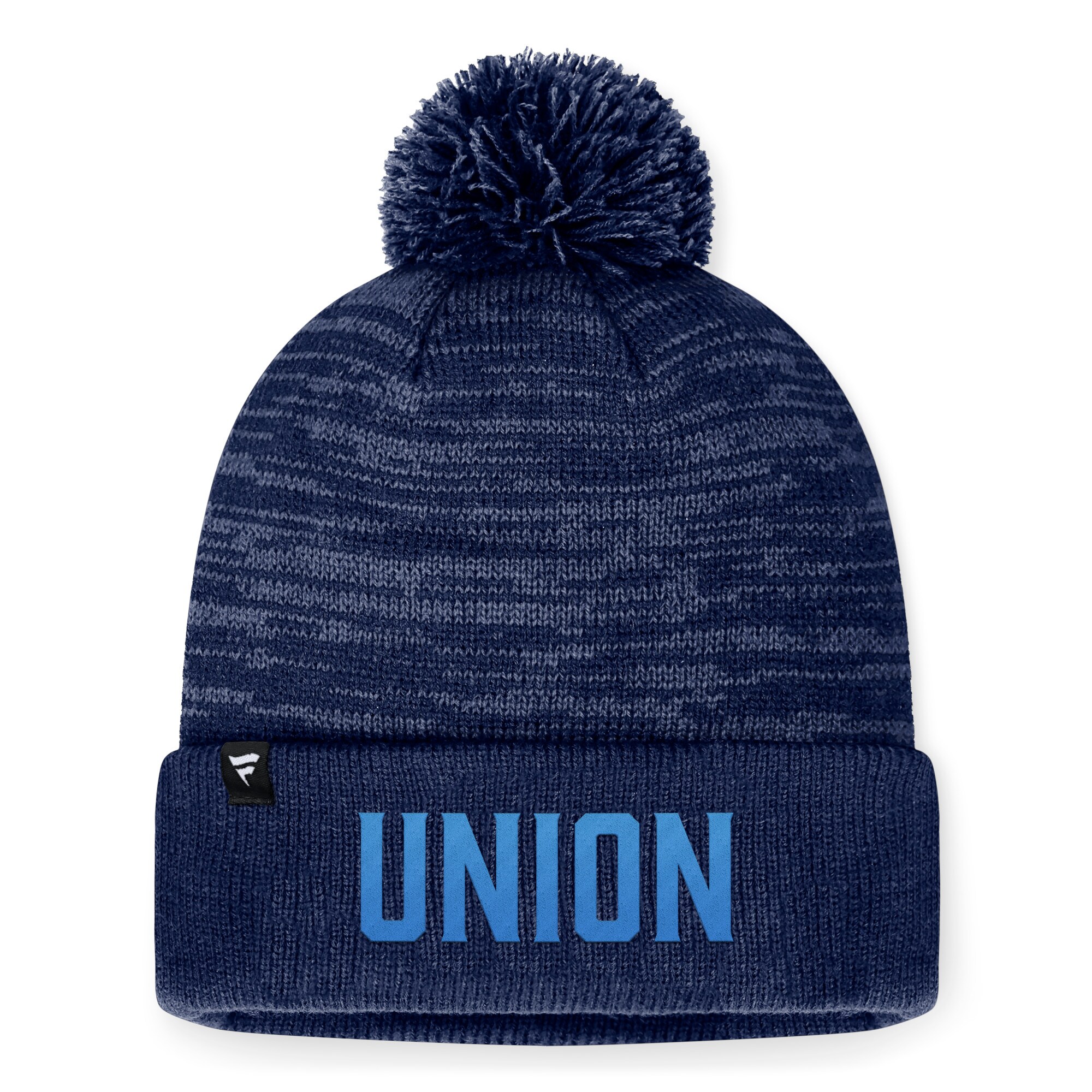 men8217s philadelphia union fanatics heather navy low key cuffed knit hat with pom | San Jose Earthquakes Hats, Jerseys & MLS Apparel