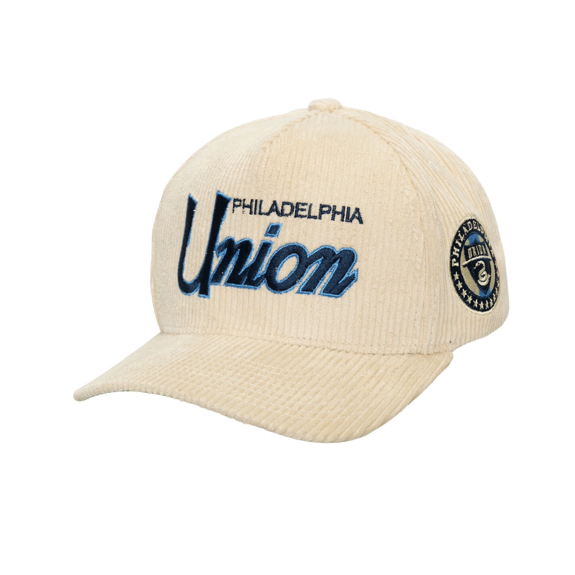 men8217s philadelphia union mitchell amp ness cream corduroy off pro crown adjustable hat | San Jose Earthquakes Hats, Jerseys & MLS Apparel