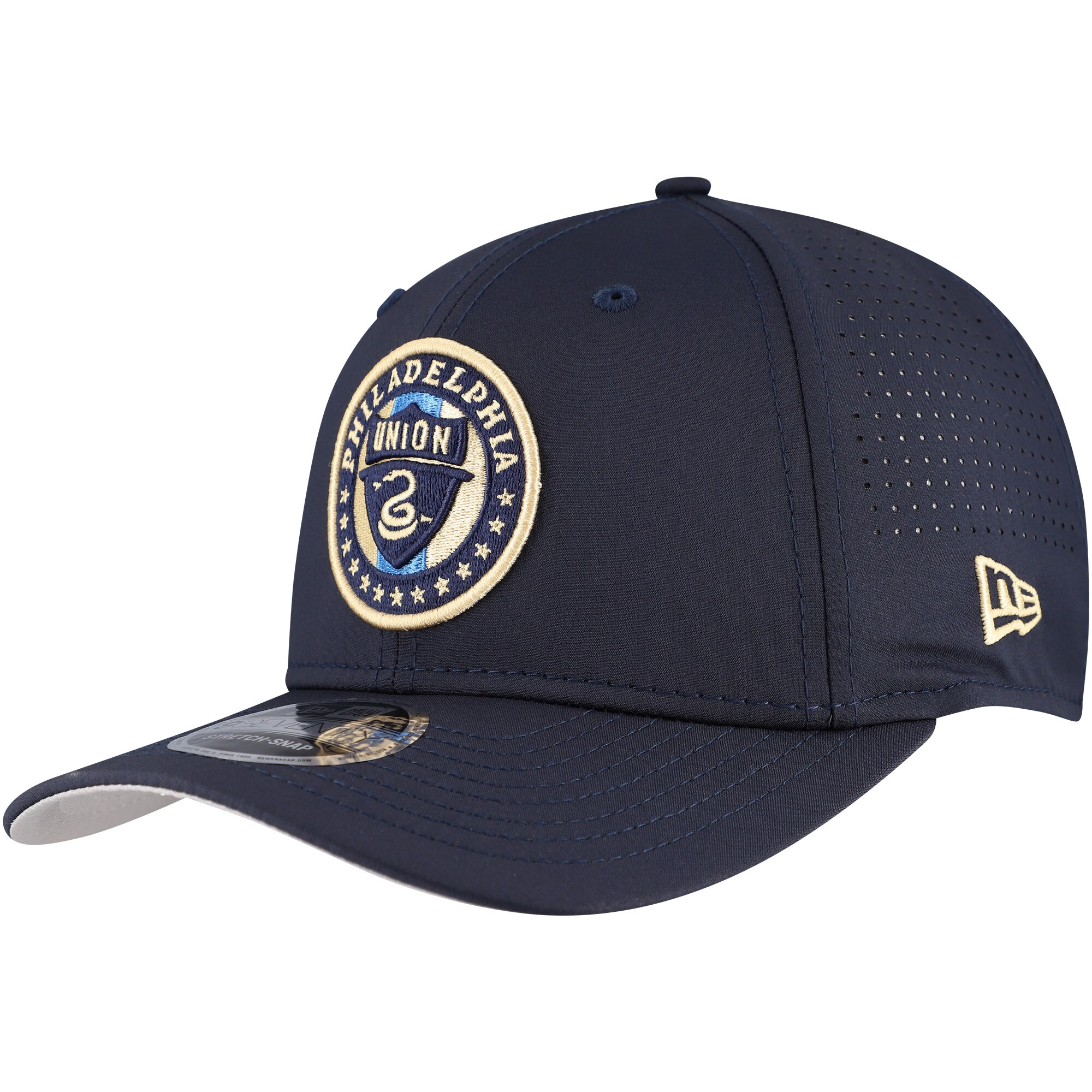 men8217s philadelphia union new era navy 9seventy coolera stretch-snap adjustable hat | San Jose Earthquakes Hats, Jerseys & MLS Apparel