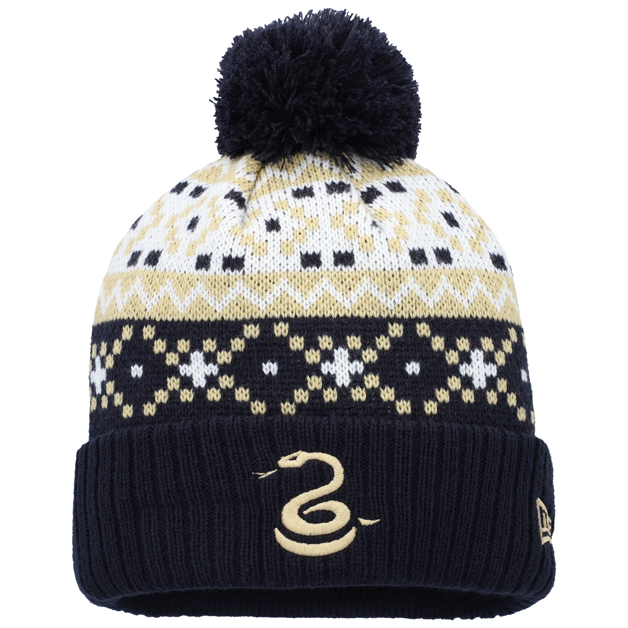 men8217s philadelphia union new era navy nostalgia cuffed knit hat with pom | San Jose Earthquakes Hats, Jerseys & MLS Apparel
