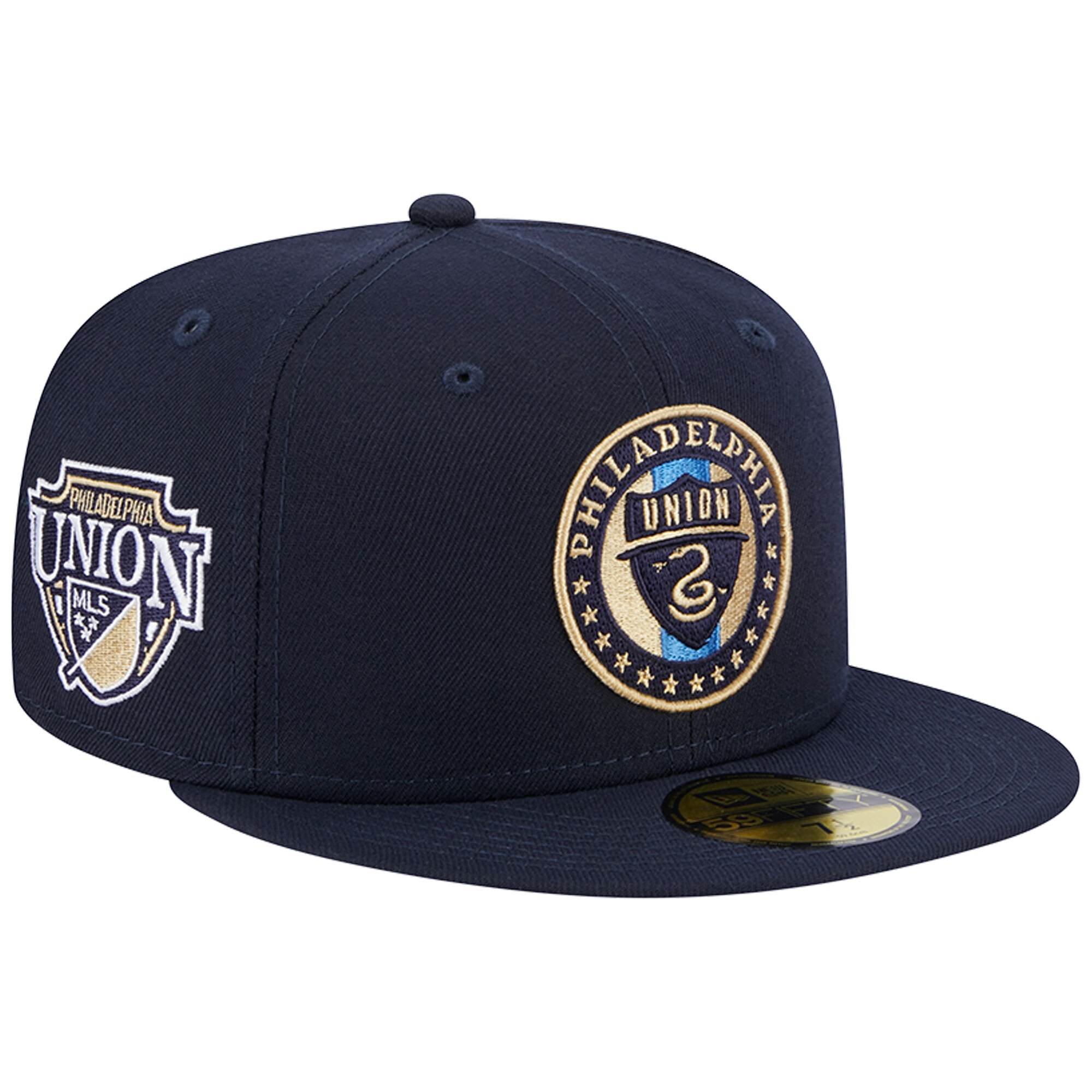 men8217s philadelphia union new era navy patch 59fifty fitted hat | San Jose Earthquakes Hats, Jerseys & MLS Apparel