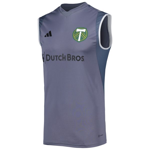 men8217s portland timbers adidas gray 2023 on-field sleeveless training jersey | San Jose Earthquakes Hats, Jerseys & MLS Apparel