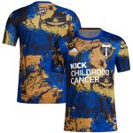 men8217s portland timbers adidas royal 2023 mls works kick childhood cancer x marvel pre-match top | San Jose Earthquakes Hats, Jerseys & MLS Apparel
