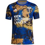 men8217s portland timbers adidas royal 2023 mls works kick childhood cancer x marvel pre-match top | San Jose Earthquakes Hats, Jerseys & MLS Apparel