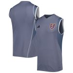 men8217s real salt lake adidas gray 2023 on-field sleeveless training jersey | San Jose Earthquakes Hats, Jerseys & MLS Apparel