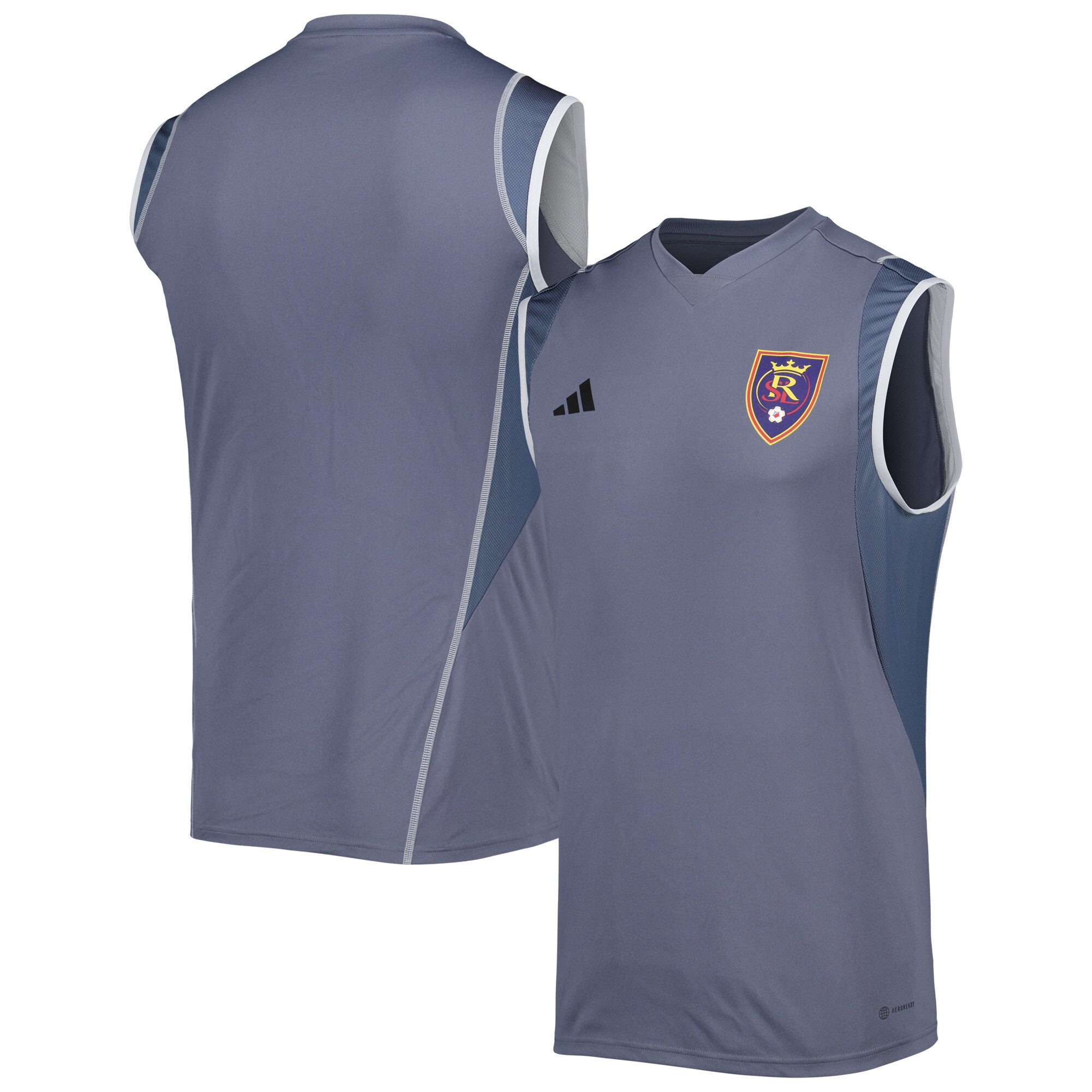 men8217s real salt lake adidas gray 2023 on-field sleeveless training jersey | San Jose Earthquakes Hats, Jerseys & MLS Apparel