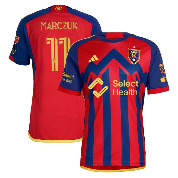 men8217s real salt lake dominik marczuk adidas red 2024 peak utah authentic player jersey | San Jose Earthquakes Hats, Jerseys & MLS Apparel