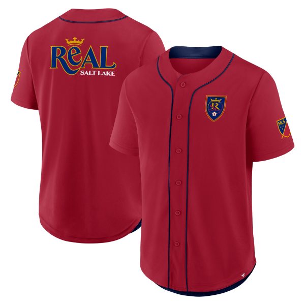 men8217s real salt lake fanatics red injury time baseball jersey | San Jose Earthquakes Hats, Jerseys & MLS Apparel