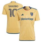 men8217s real salt lake jefferson savarino adidas gold 2023 the beehive state kit replica player jersey | San Jose Earthquakes Hats, Jerseys & MLS Apparel