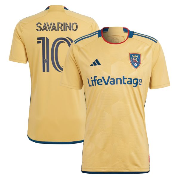 men8217s real salt lake jefferson savarino adidas gold 2023 the beehive state kit replica player jersey | San Jose Earthquakes Hats, Jerseys & MLS Apparel
