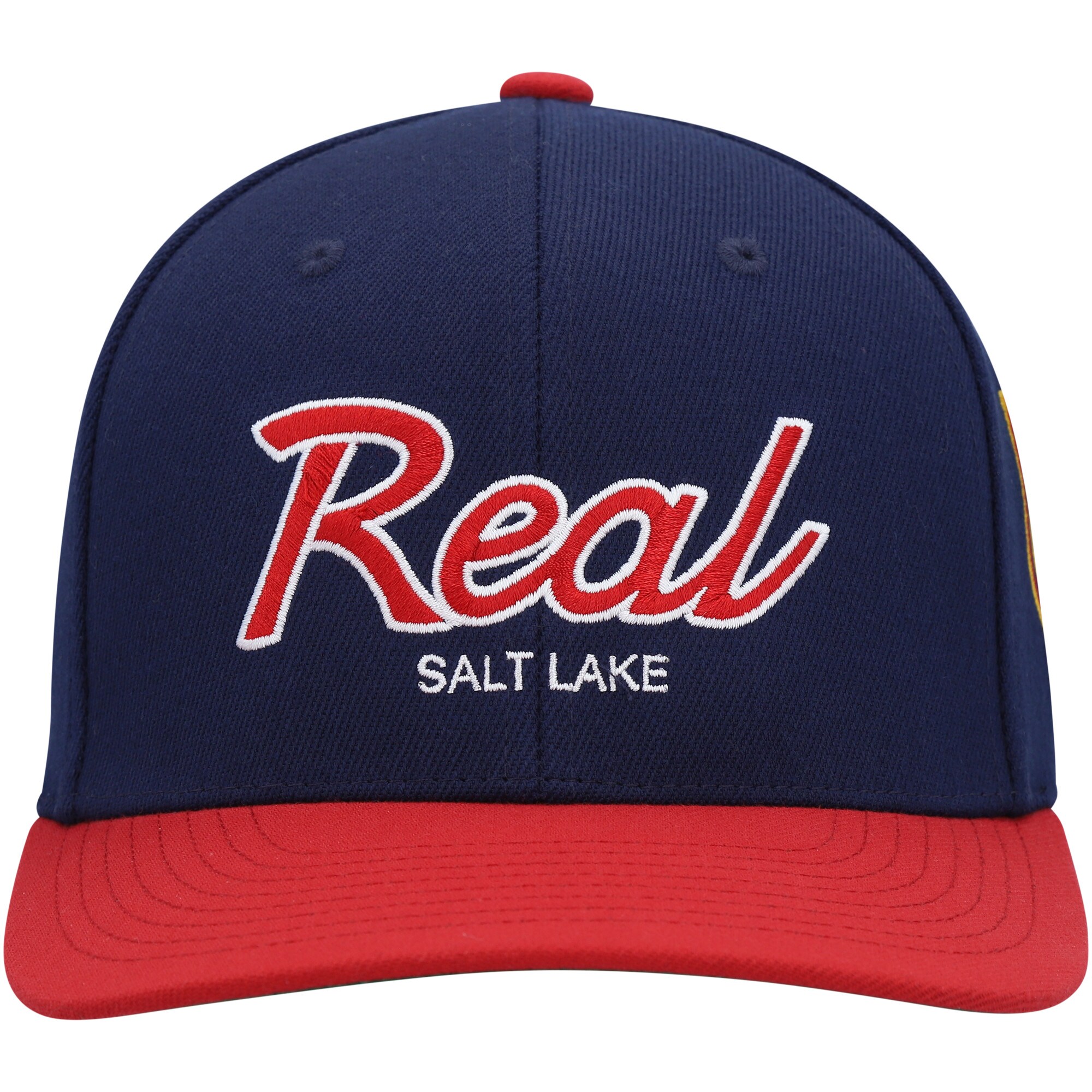 men8217s real salt lake mitchell amp ness navy team script 2.0 stretch snapback hat | San Jose Earthquakes Hats, Jerseys & MLS Apparel