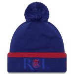men8217s real salt lake new era blue wordmark kick off cuffed knit hat with pom | San Jose Earthquakes Hats, Jerseys & MLS Apparel