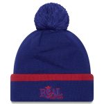men8217s real salt lake new era blue wordmark kick off cuffed knit hat with pom | San Jose Earthquakes Hats, Jerseys & MLS Apparel